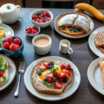 breakfast with sourdough bread