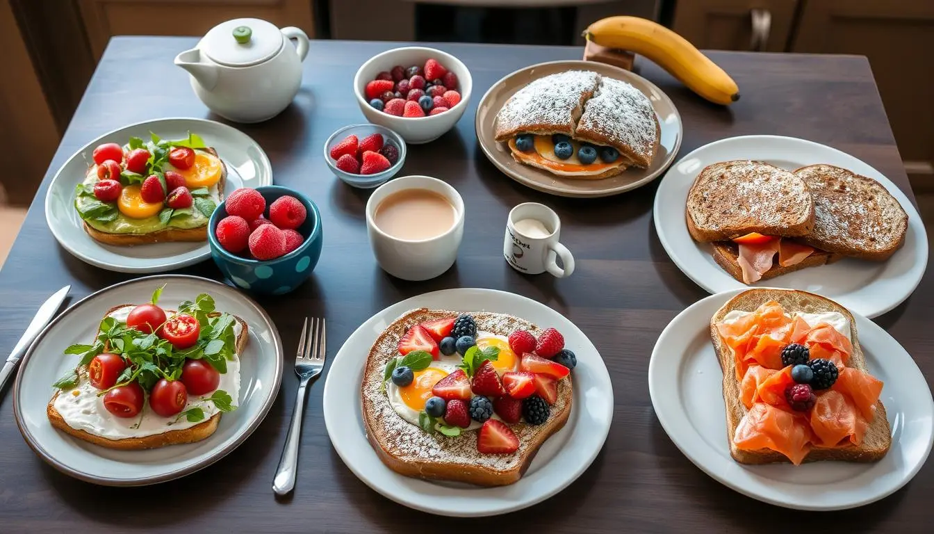 breakfast with sourdough bread